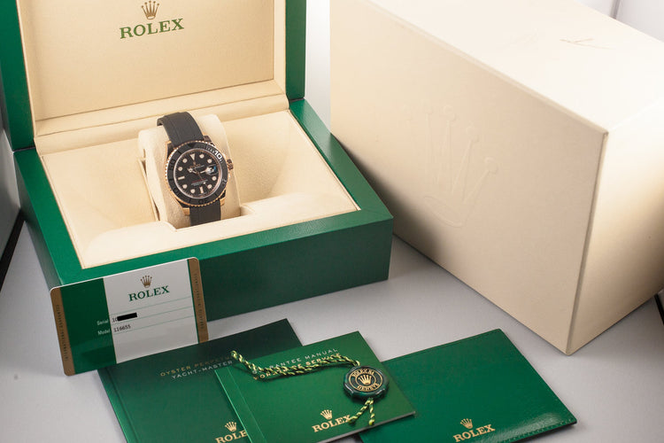 2016 Rolex 18K Ever Rose Yacht-Master 116655 with Box and Papers