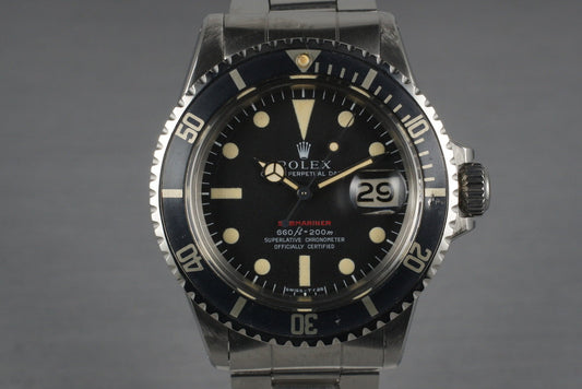 1970 Rolex Red Submariner 1680 with Box and Papers