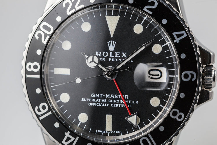 1972 Rolex GMT-Master 1675 With Black Bezel Insert