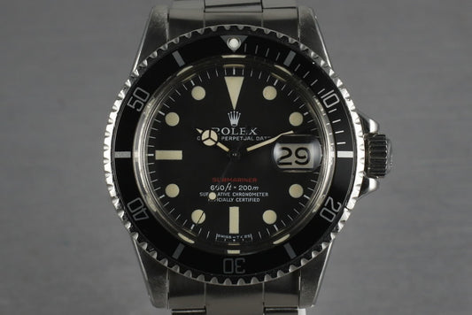 1971 Rolex Red Submariner 1680 Mark V with 9315 bracelet