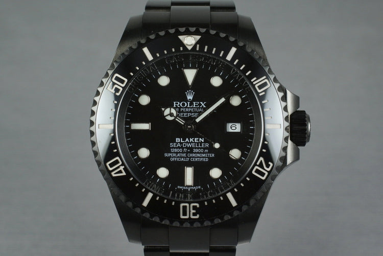 HQ Rolex Blaken Deep Sea Dweller 116660 with Blaken Box and Papers, #4906, For Sale