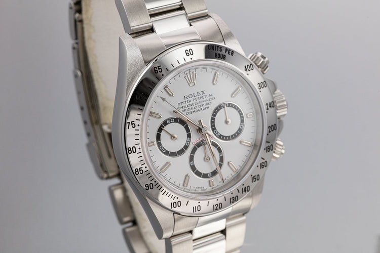 1997 Rolex Zenith Daytona 16520 White Dial with Box and Papers