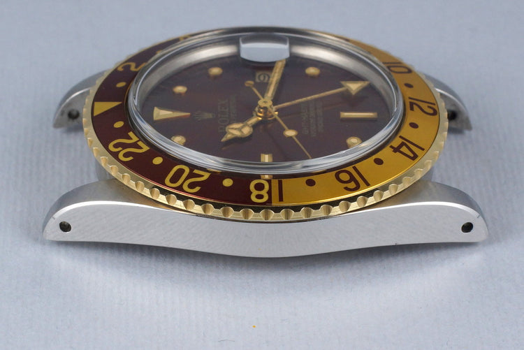 1980 Rolex Two Tone GMT 16753 Root Beer 'Red' Dial