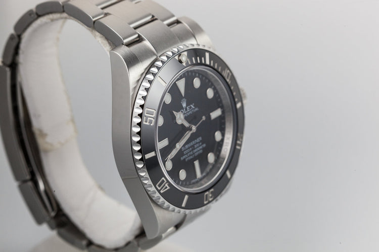 2015 Rolex Submariner 114060 with Box and Papers
