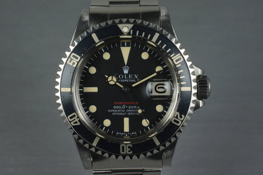 1970 Rolex Red Submariner  1680 Mark IV Dial