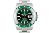 2018 Rolex Ceramic Green Submariner 116610LV "Hulk" with Box and Papers