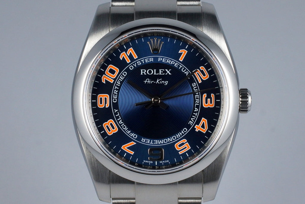 HQ Milton 2007 Rolex Air King 114200 Blue Arabic Dial, Inventory