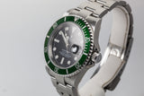 2007 Rolex Green Submariner 16610LV with Box and Papers