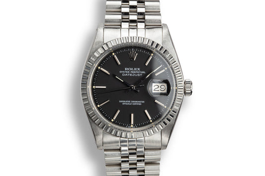 1978 Rolex DateJust 1603 Black Dial with Box and Papers