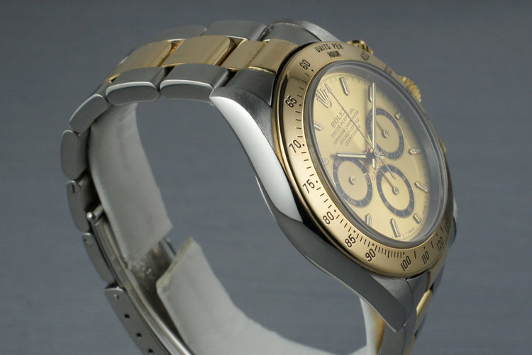 1997 Rolex 18K Zenith Daytona 16523 with Box and Papers