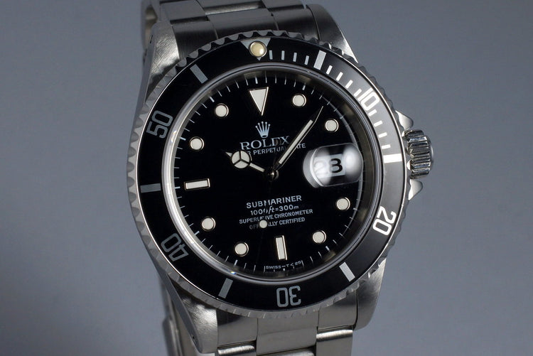 1995 Rolex Submariner 16610 with RSC Papers