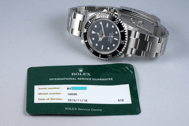 1995 Rolex Sea Dweller 16600 with RSC Papers