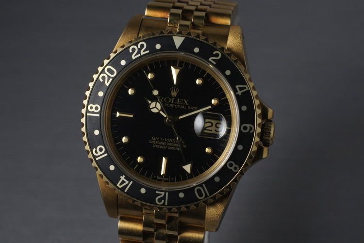 1985 Rolex 18K GMT 16758 with Unpolished Case