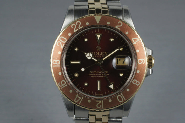 1970 Rolex Two Tone GMT 1675 Root Beer Dial