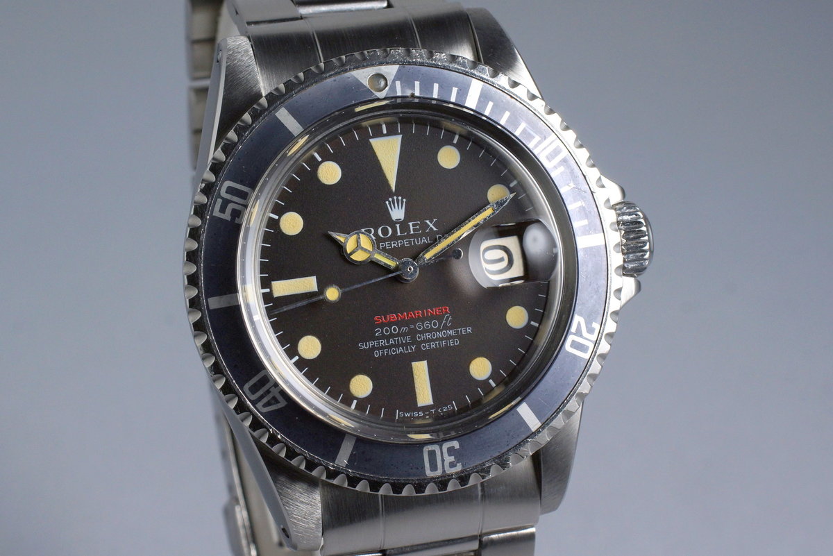 1969 Rolex Red Submariner 1680 Tropical Mark II Meters First Dial
