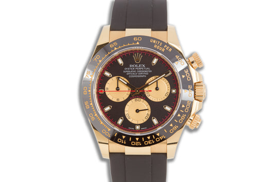 2019 Rolex 18k Yellow Gold Daytona 116518LN Black/Champagne Dial "Paul Newman" on Oysterflex with Card & Hangtags