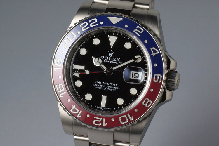 2014 Rolex WG GMT II 116710BLRO with Box and Papers