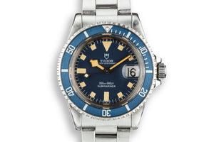 1979 Tudor Snowflake Submariner 94110 Blue Dial with Box and Papers