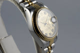 1991 Rolex Ladies Two Tone DateJust 69173 Factory Diamond Champagne Dial