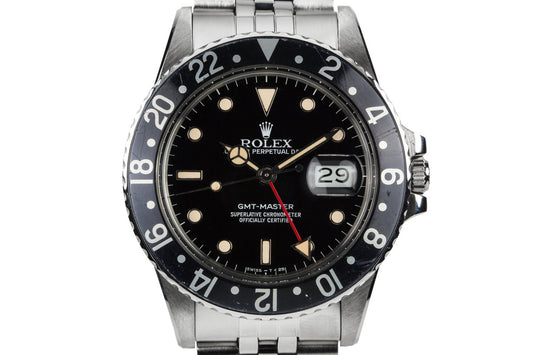 1984 Rolex GMT-Master 16750 with Black Bezel Insert