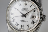 1979 Rolex DateJust 16014 White Roman Numeral Dial