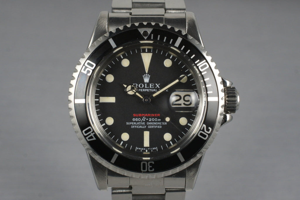 1969 Rolex Red Submariner 1680 Mark IV with Box and RSC Papers