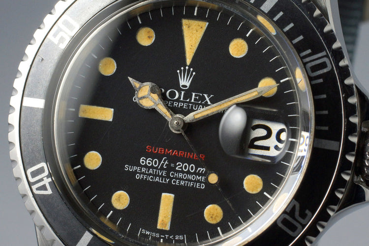 1972 Rolex Red Submariner 1680 Mark VI Dial