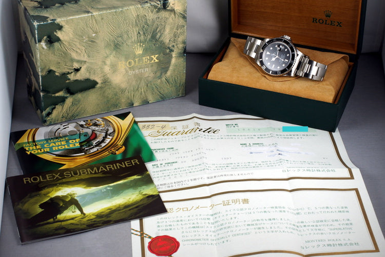 1995 Rolex Submariner 16610 with Box and Papers