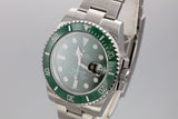 2018 Rolex Green Submariner 116610LV "Hulk" with Box and Papers