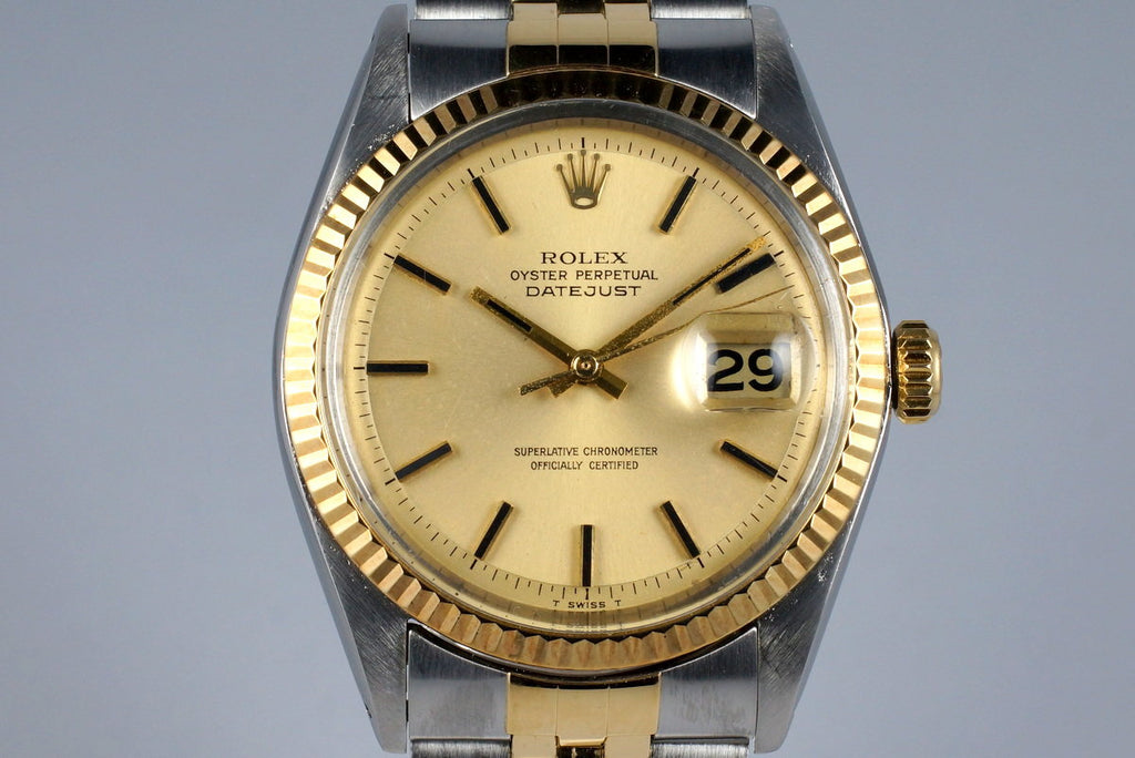 1968 Rolex Two Tone DateJust 1601Non-Luminous Matte Champagne Dial