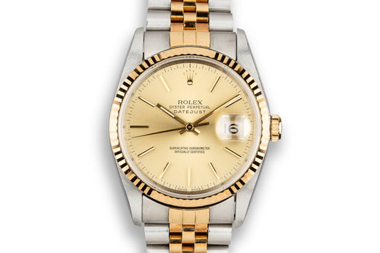 1991 Rolex Two-Tone DateJust 16233 with Box and Papers