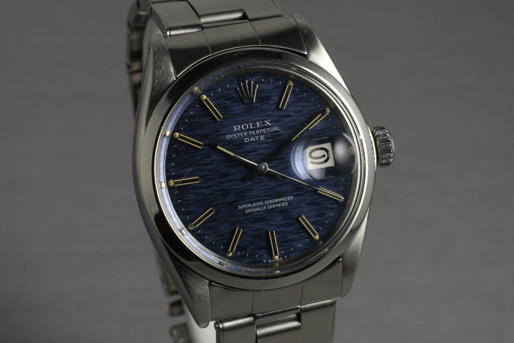 1970 Rolex Date 1500 with Blue Dial