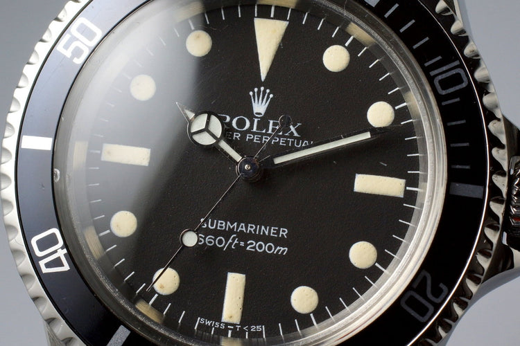 1982 Rolex Submariner 5513 Mark IV Maxi Dial with RSC Papers and Service Box