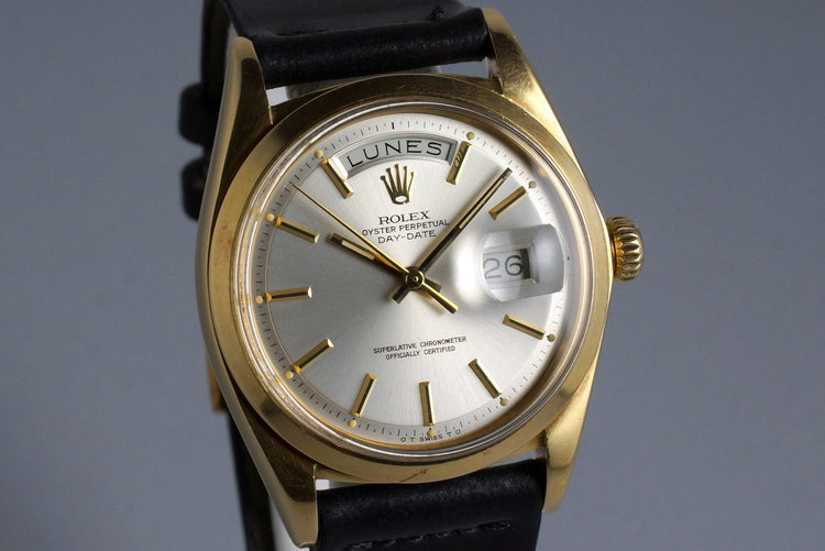 1972 Rolex YG Day-Date 1802 Silver Sigma Dial