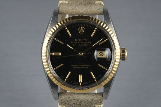 1978 Rolex Two Tone DateJust 16013 with Black Dial