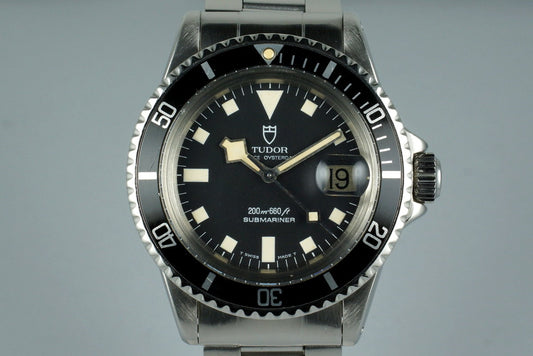 1981 Tudor Submariner 94110 Black Snowflake