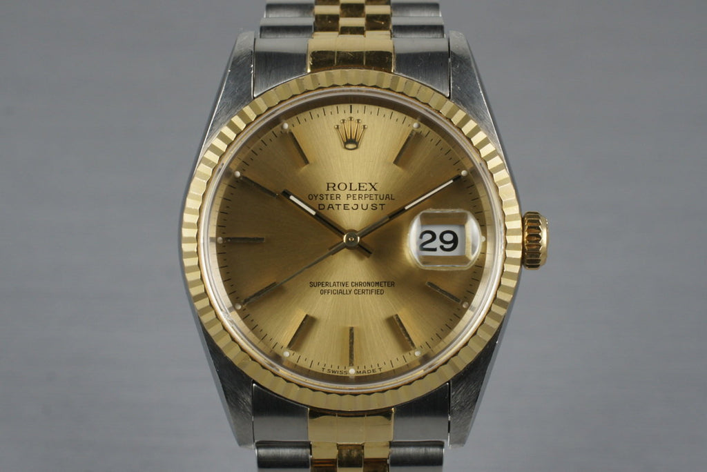 1995 Rolex 18K/SS DateJust 16233
