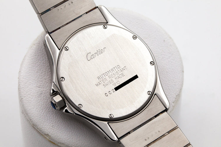 1990's Cartier Santos Ronde Automatic with Box and Papers