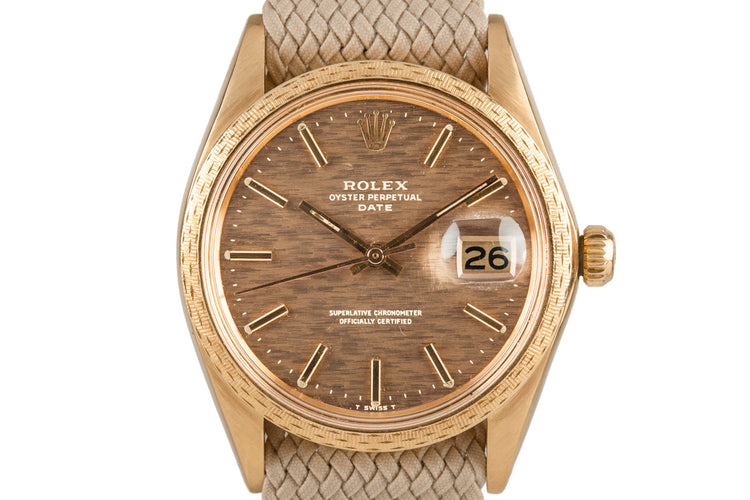 1972 Rolex Date 1514 with Brown Mosaic Dial