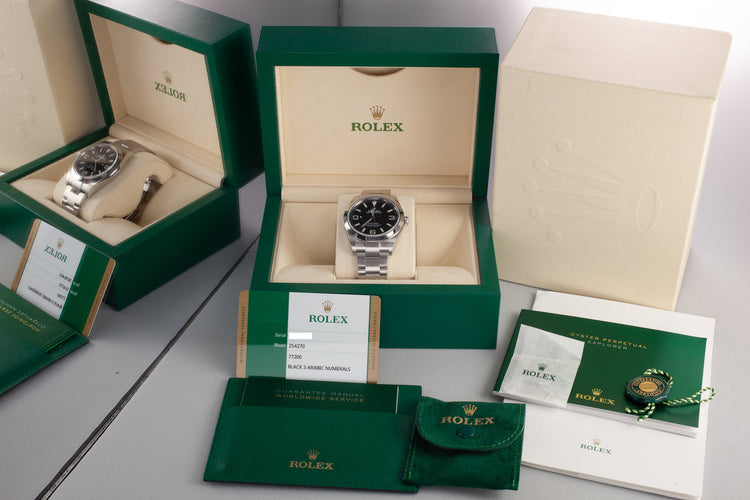 2017 Rolex Explorer 214270 with Box and Papers
