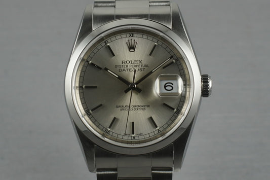 2005 Rolex Stainless Steel Datejust Ref: 16200 with Papers