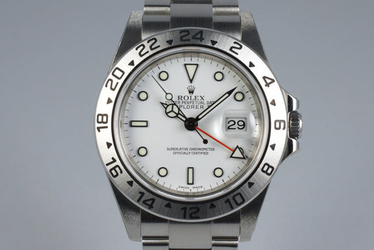 2006 Rolex Explorer II 16570 White Dial