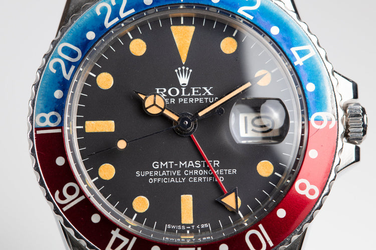 1972 Rolex GMT-Master 1675 with Faded "Pepsi" Bezel Insert