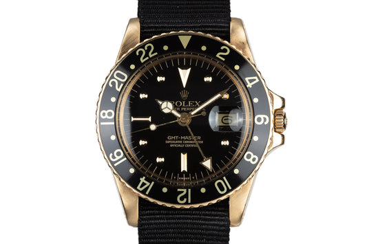 1979 Rolex 18K YG GMT-Master with Black Nipple Dial