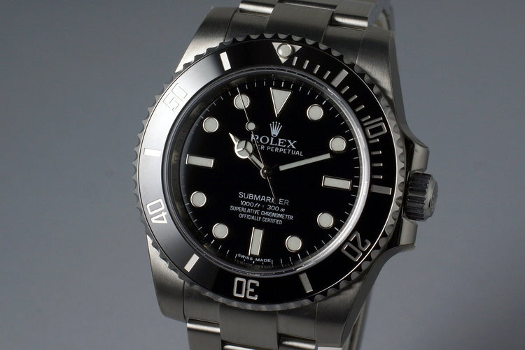2013 Rolex Submariner 114060 with Box and Papers MINT