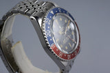 1963 Rolex GMT 1675 PCG Gilt UNDERLINE Dial with RSC Papers