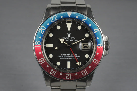 1972 Rolex GMT 1675 with Box and Papers