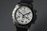 1999 Rolex WG Zenith Daytona 16519 White Arabic Dial with Box and Papers