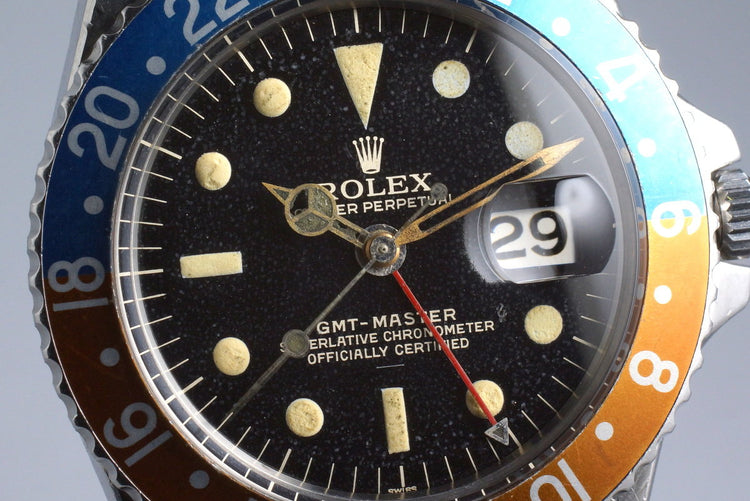 1963 Rolex GMT 1675 PCG Gilt UNDERLINE Dial