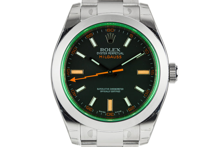 2008 MINT Rolex Milgauss 116400V with Box and Papers